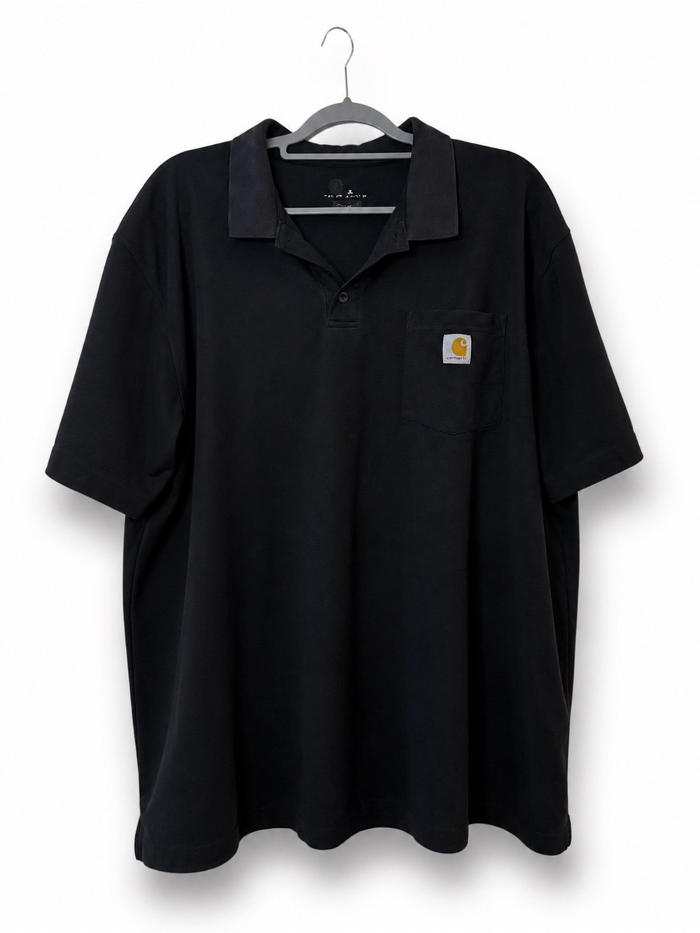 Carhartt K570 Black Pocket Polo Shirt 2XL Loose Fit Workwear